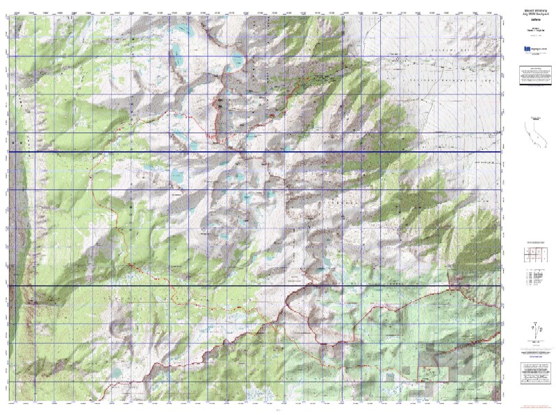 Mount Whitney Map - Click for Full Size Map (2 MB)